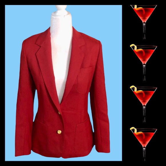 Vintage Jackets & Blazers - Vintage Deep Red Breckinridge Blazer